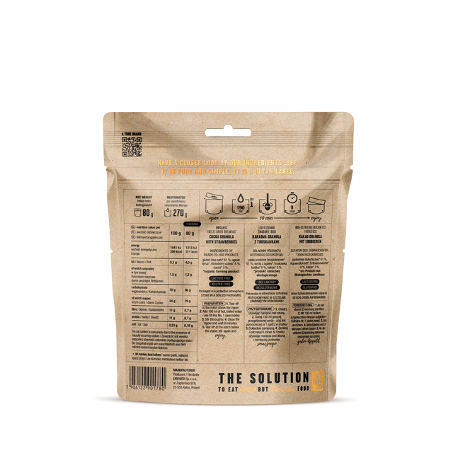 Granola al cacao con fragole