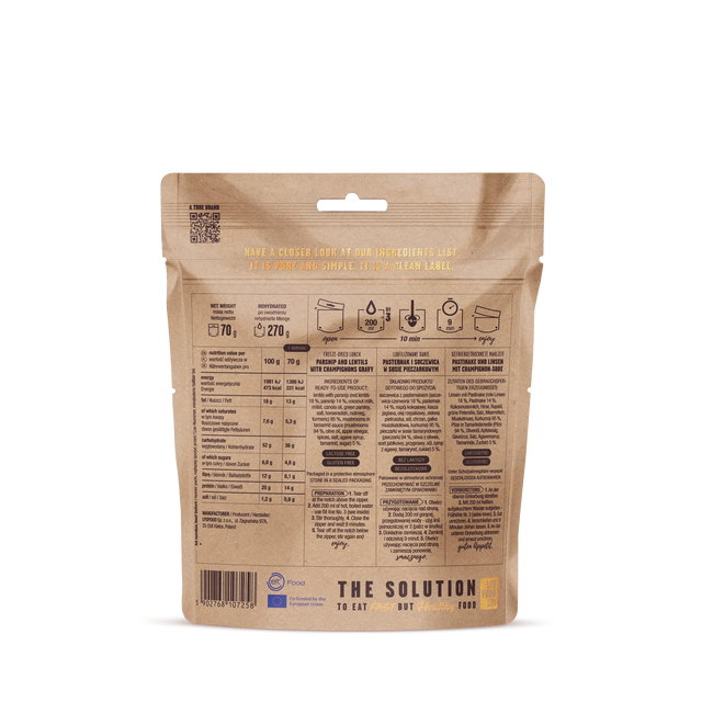 Parsnip & Lentils in Champignons gravy